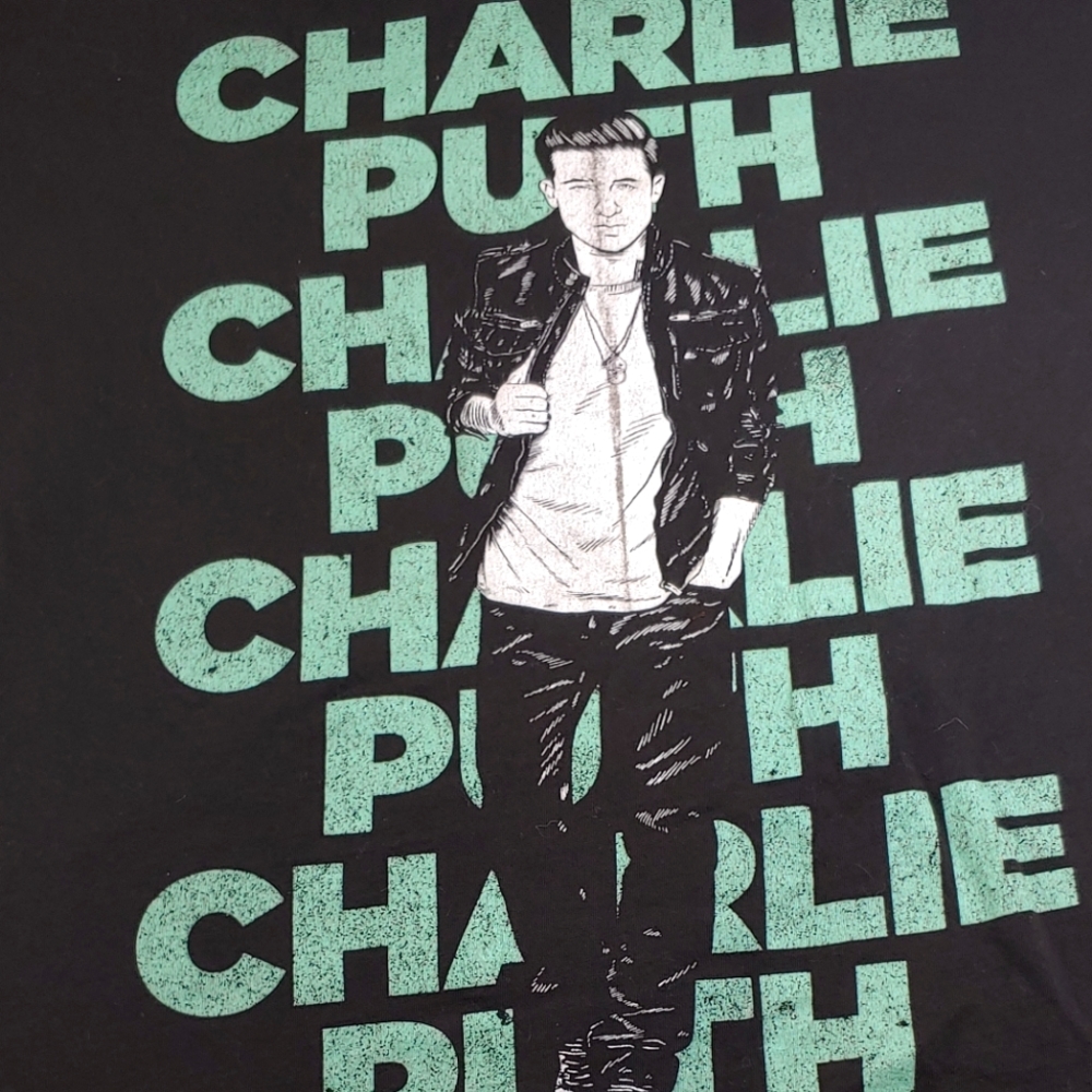 Charlie Puth Black Concert Tee Large